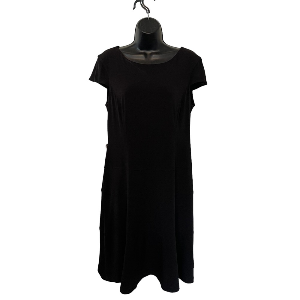 Connected Apparel Short Sleeve Black Dress Size 10
